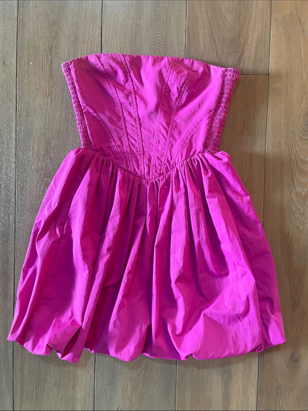 Amanda Uprichard Strapless Hot Pink Dress with Pockets! Size XS